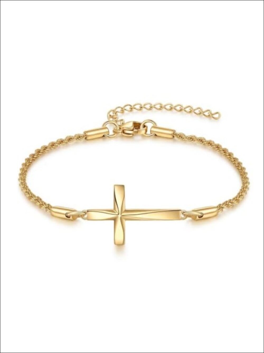 Cross Bracelet 18k White Gold Plated Origami Christian Jewelry Gift for Women